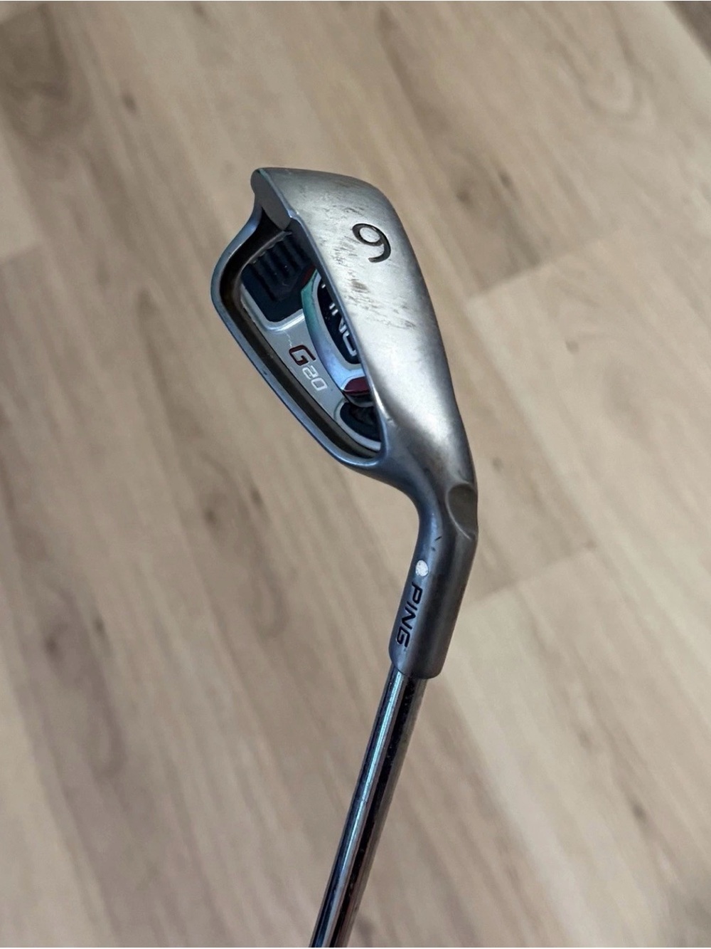 Ping G20 White Dot #6 Iron CFS Stiff Flex Steel Shaft Right Handed Club